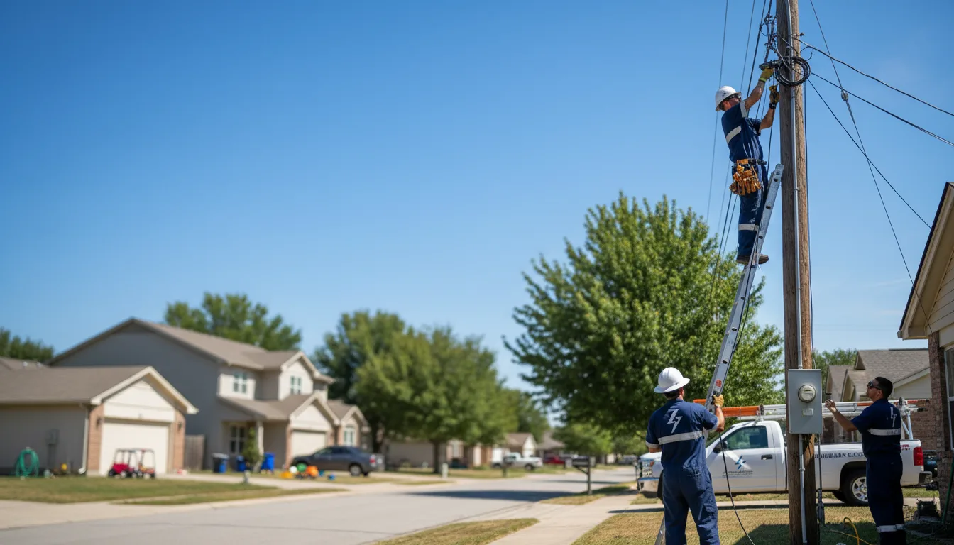 Residential electrician providing installation services in Lumberville, PA